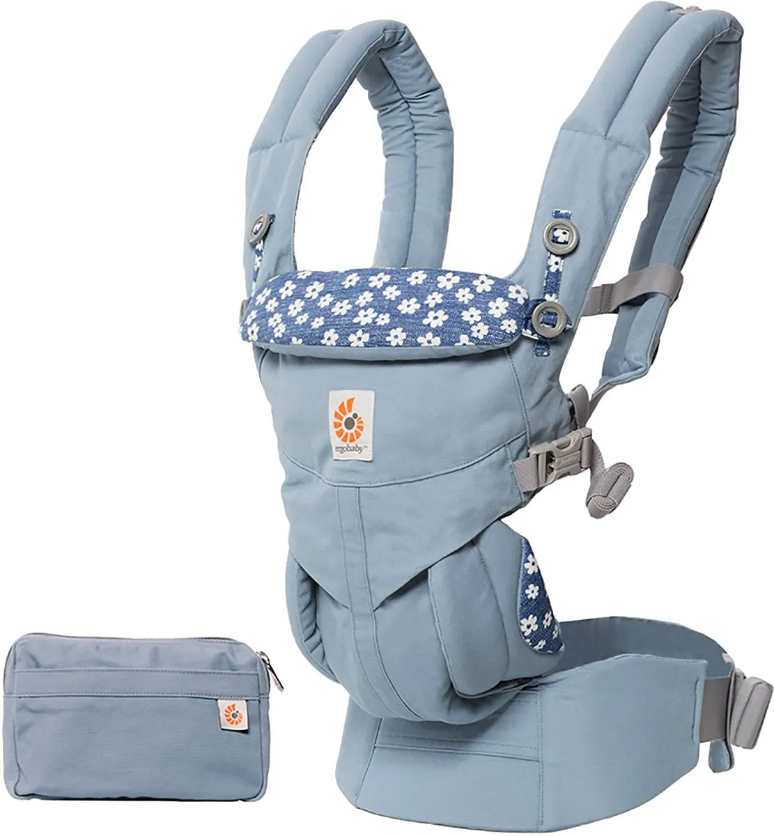 [10 year local warranty] ErgoBaby Omni 360 Baby Carrier - Blue Daisy