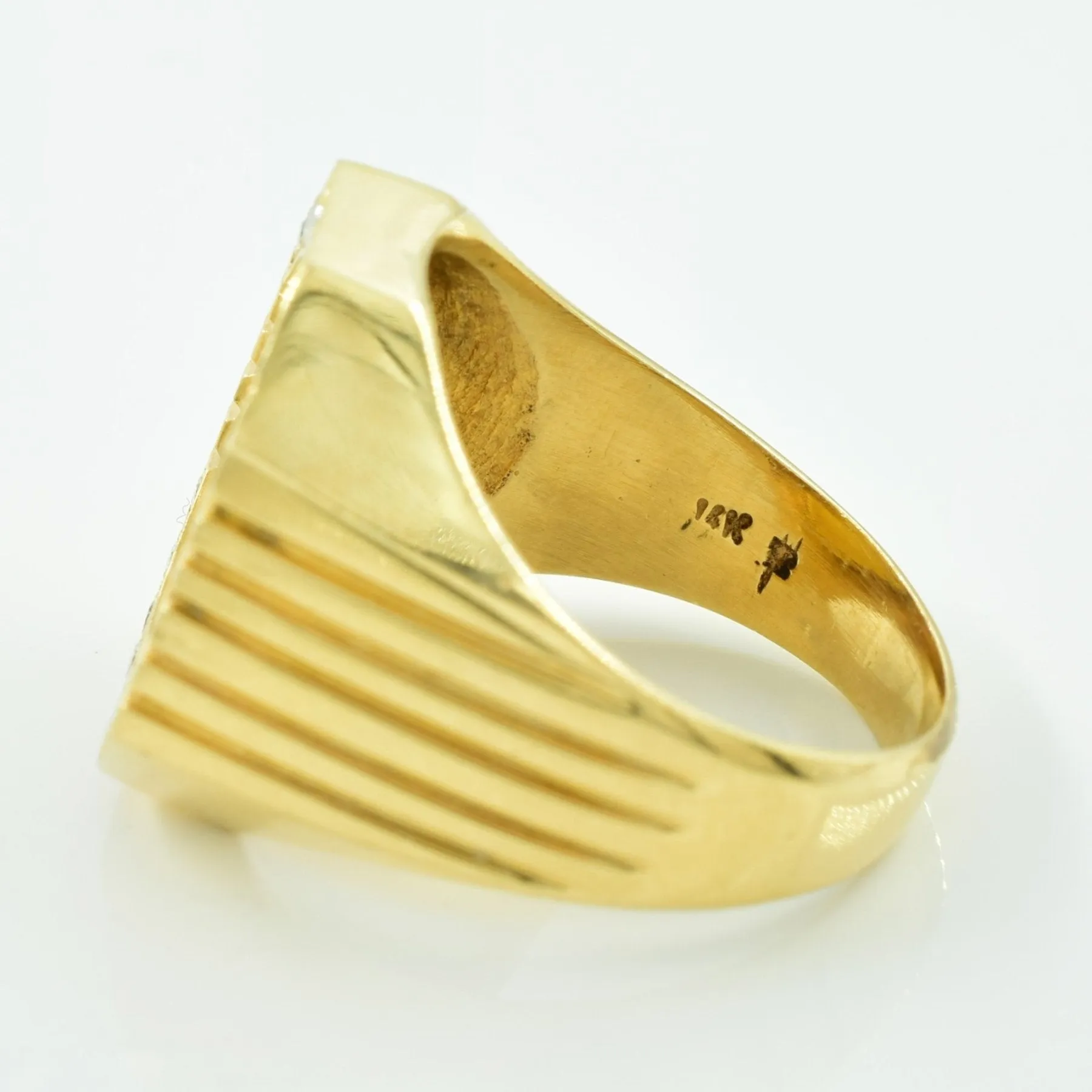 1/10oz Gold Maple & Diamond Ring | 0.32ctw | SZ 9.5 |