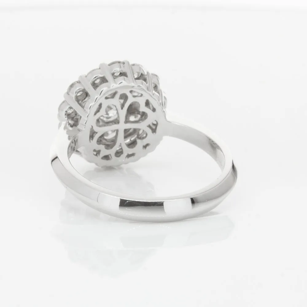 18ct White Gold Diamond Cluster Ring