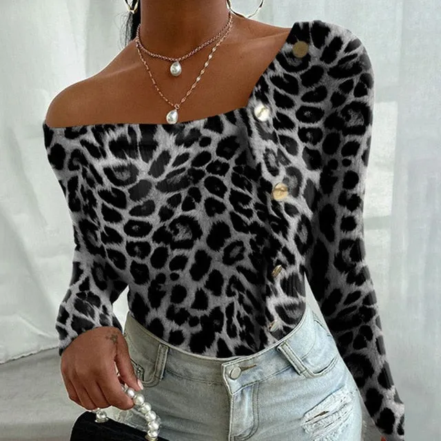 2021 New!!! Women's  Office Button Slim Blouse Long Sleeve Sizes S - 2XL