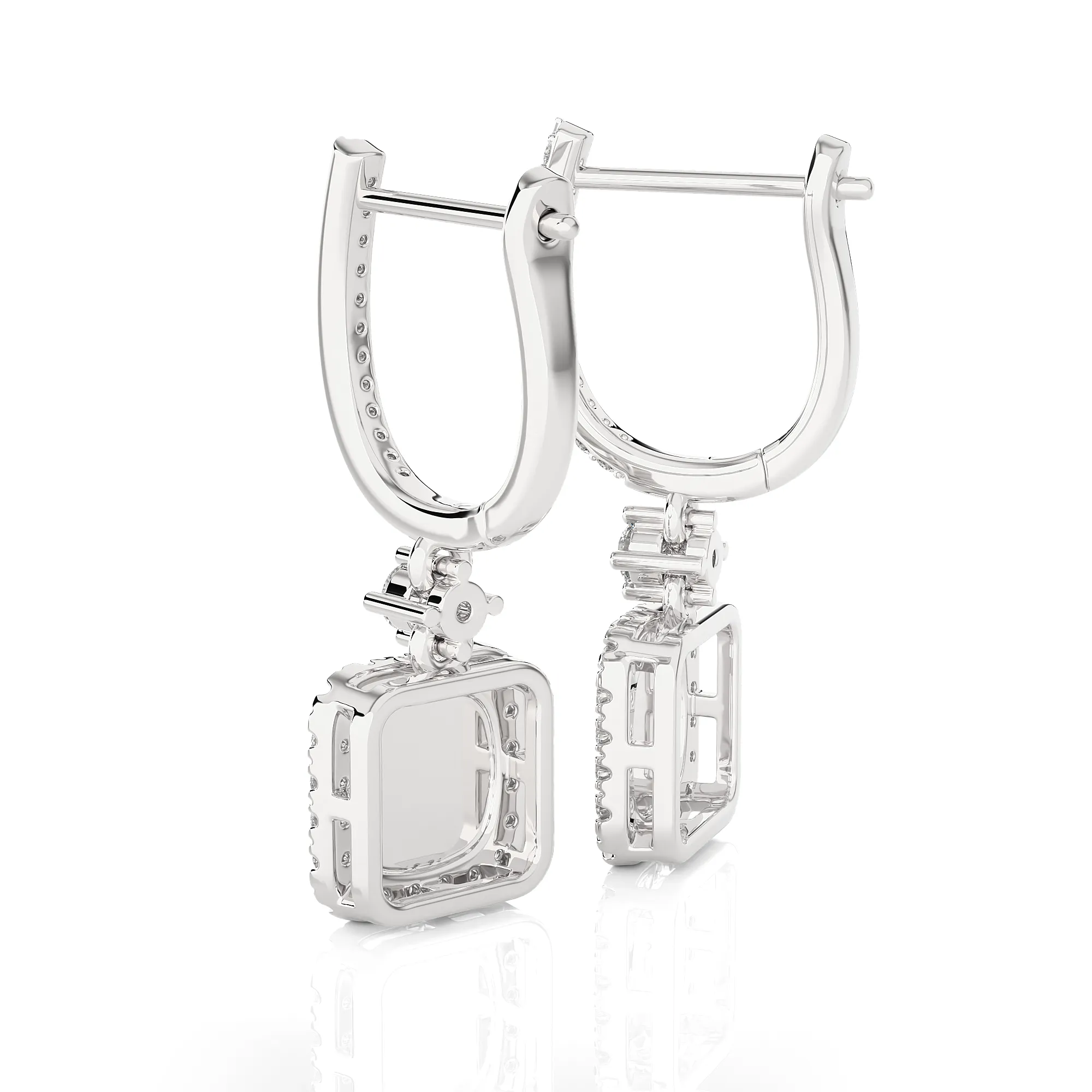 3/4 ctw Round Lab Grown Diamond Drop Earrings