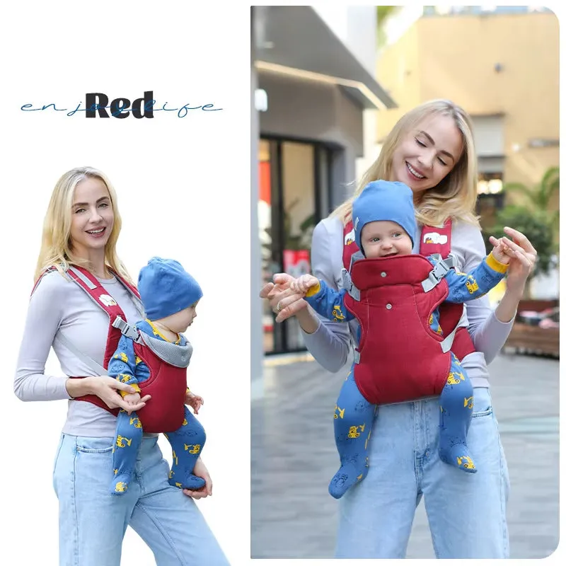 4 in 1 Multifunction Baby Carrier Front Facing Infant Sling Wrap Baby Kangaroo Bag Washable Lumbar Stool Baby Carrier Strap