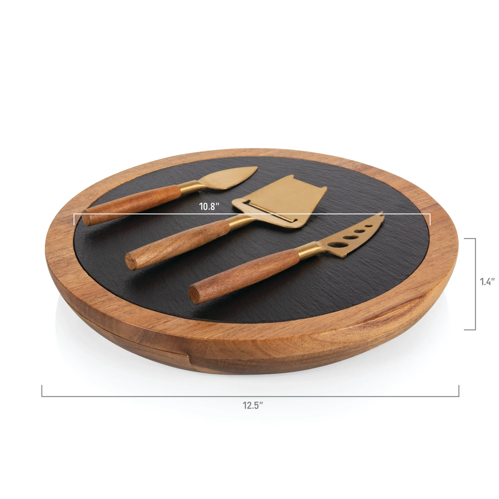 Alabama Crimson Tide - Insignia Acacia and Slate Serving Board with Cheese Tools