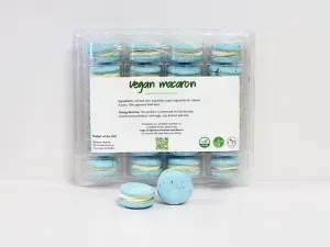 All Natural Blueberry Vegan French Macarons | Available in 24 & 48 Pack