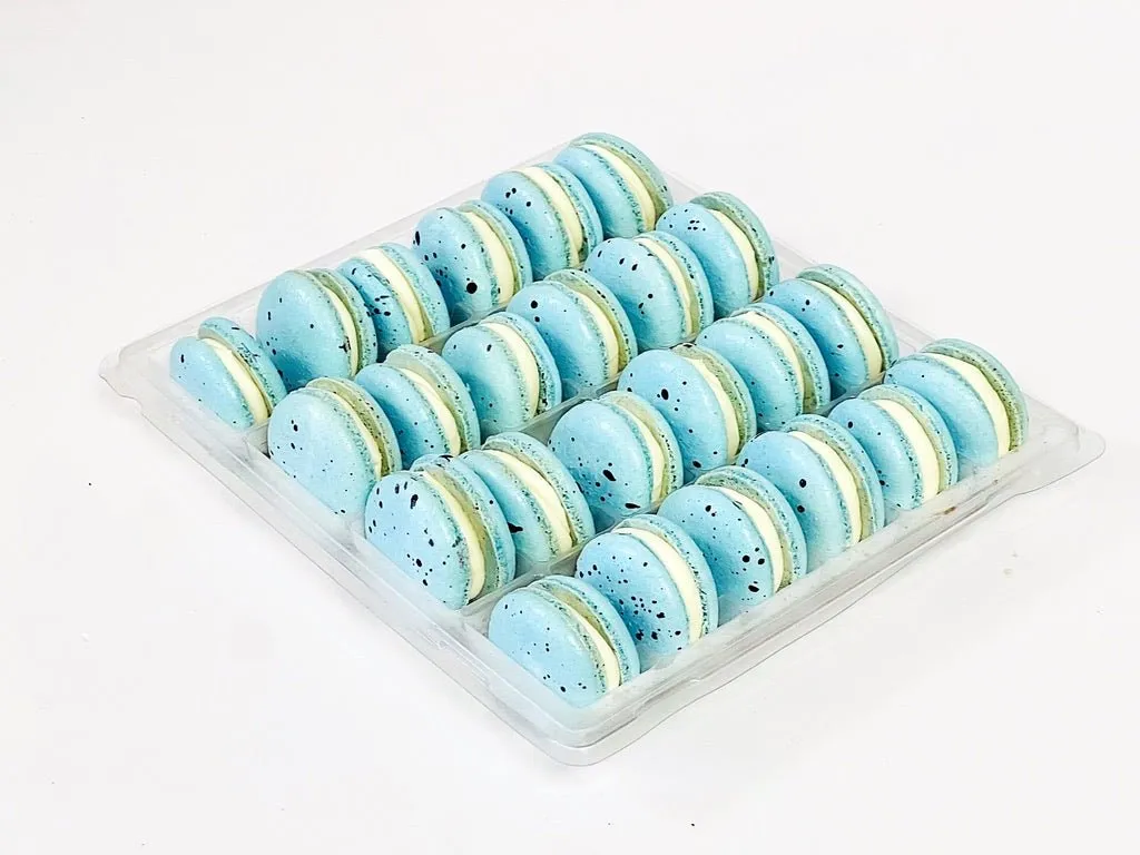 All Natural Blueberry Vegan French Macarons | Available in 24 & 48 Pack