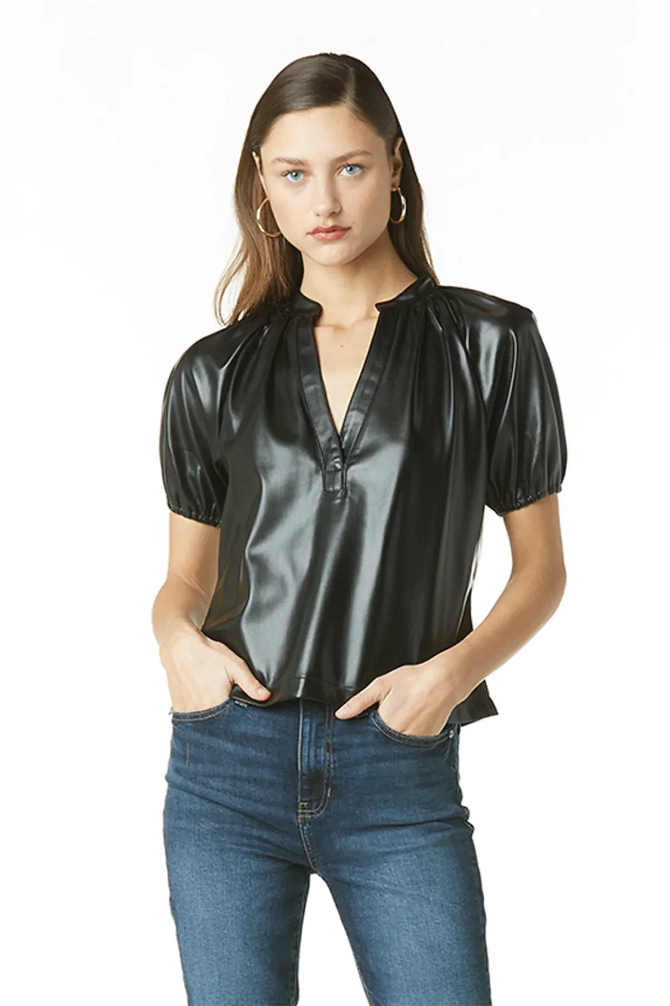 ALORA VEGAN LEATHER TOP