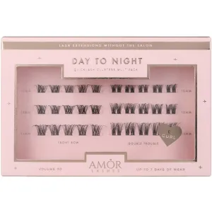 Amor Lashes QuickLash Mixed Length Individual Lash Clusters Multipack Day To Night Black 30 Clusters