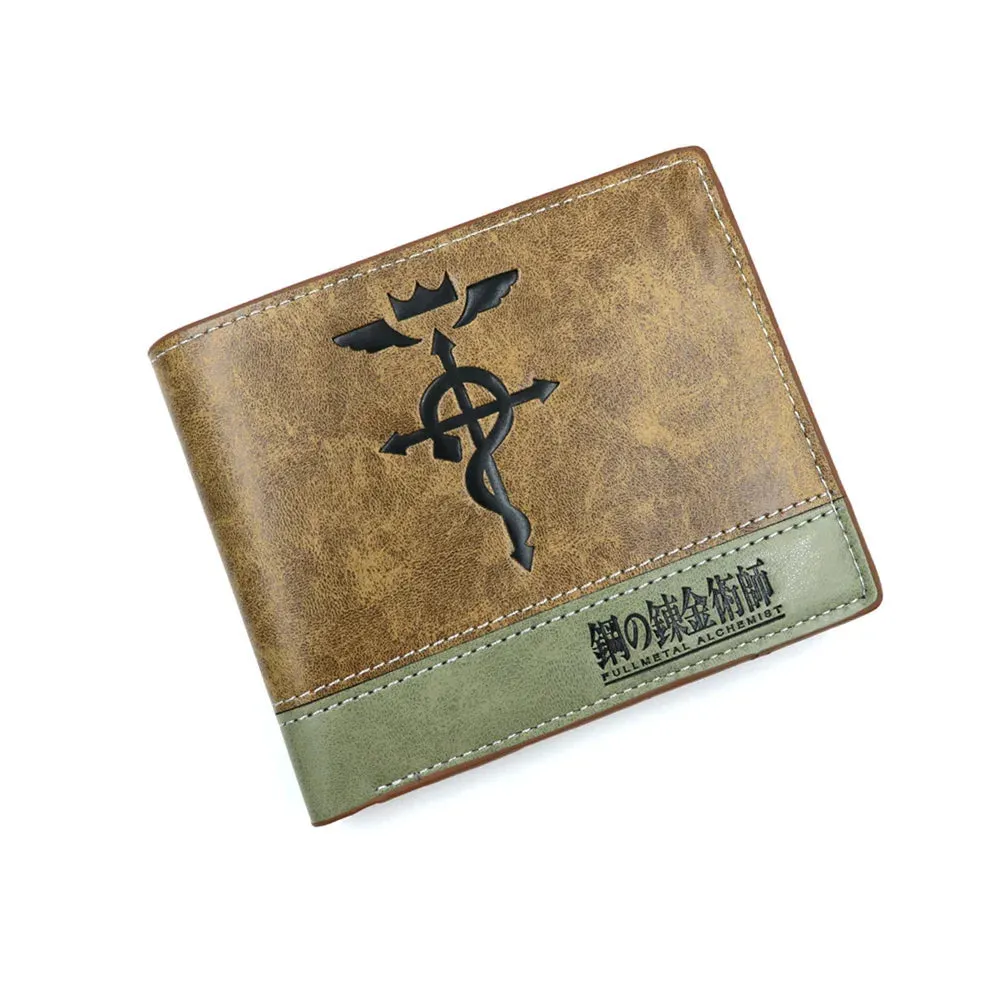 Anime Fullmetal Alchemist Wrath King Bradley Synthetic Leather Wallet Short Purse with Coin Pocket