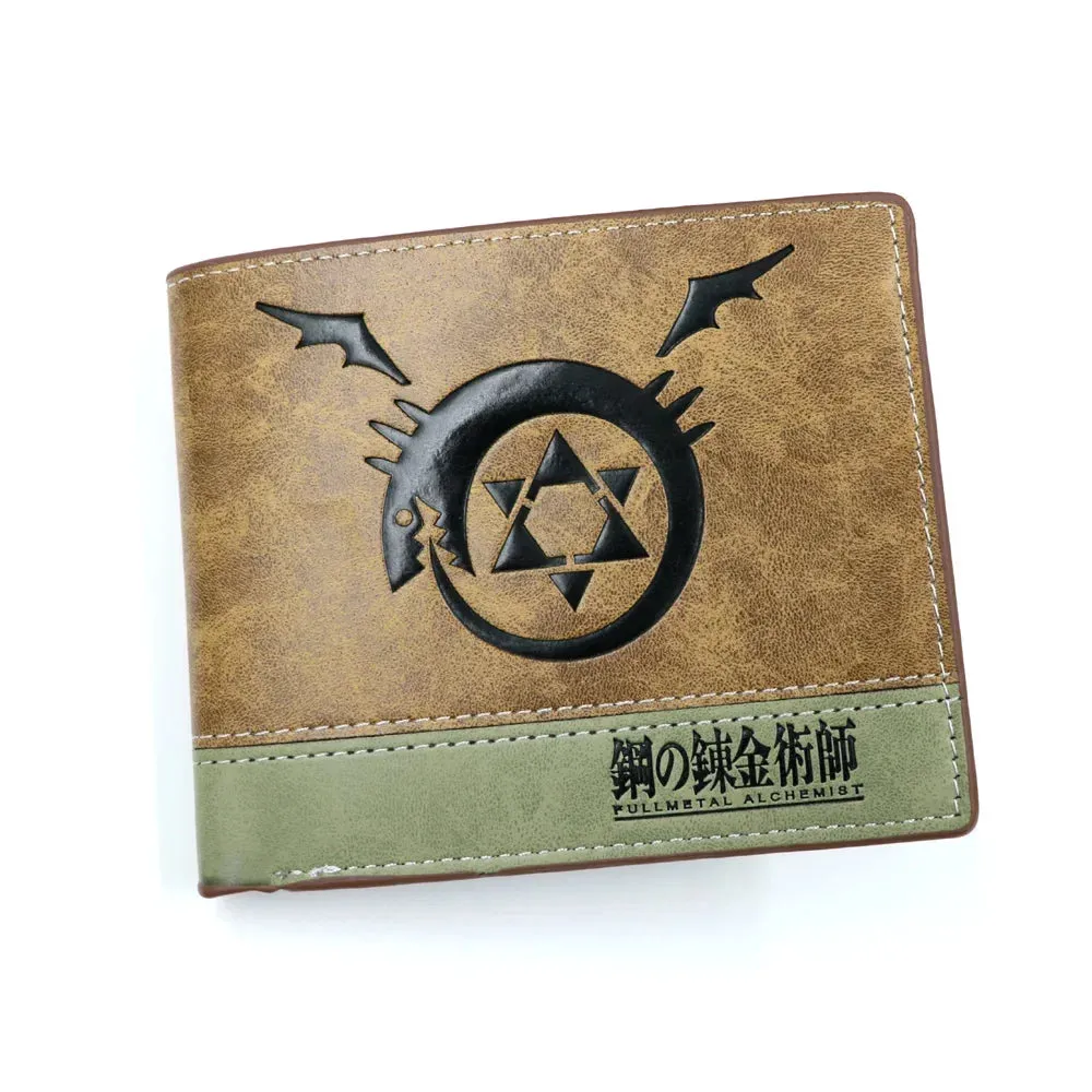 Anime Fullmetal Alchemist Wrath King Bradley Synthetic Leather Wallet Short Purse with Coin Pocket