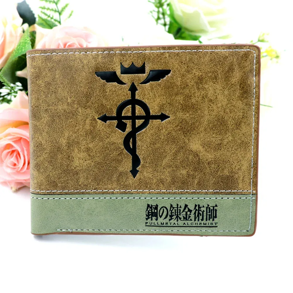 Anime Fullmetal Alchemist Wrath King Bradley Synthetic Leather Wallet Short Purse with Coin Pocket