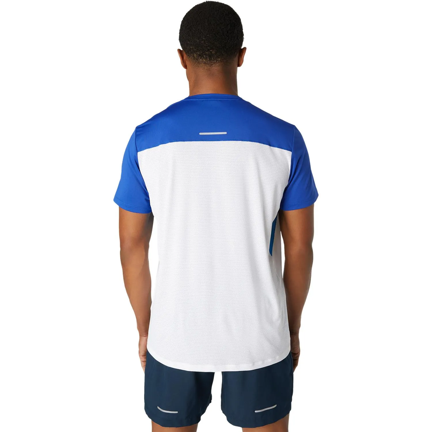 Asics Men&#x27;s Race Short Sleeve Top Brilliant White/Monaco Blue | Buy Asics Men&#x27;s Race Short Sleeve Top Brilliant White/Monaco Blue here | Outnorth