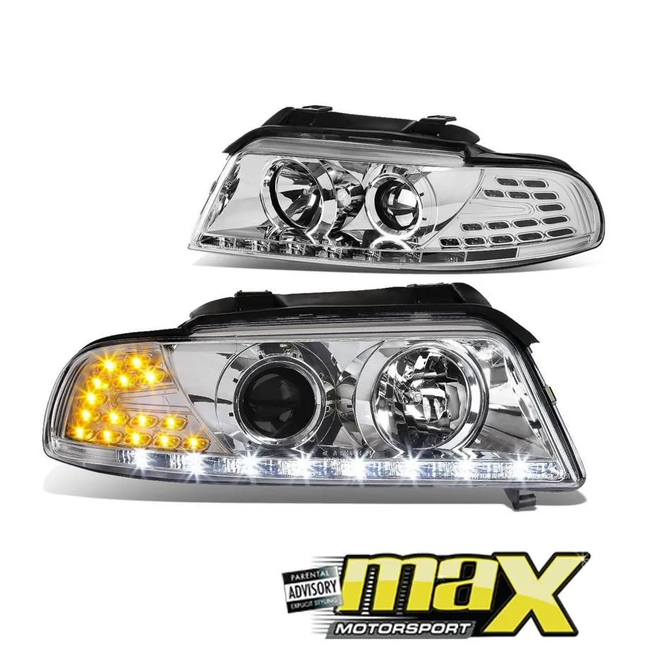 Audi A4 B5 (99-01) Chrome LED Projector Headlights