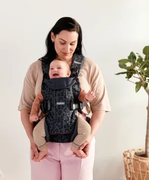 BabyBjörn Baby Carrier One Cotton - Anthracite/Leopard Print