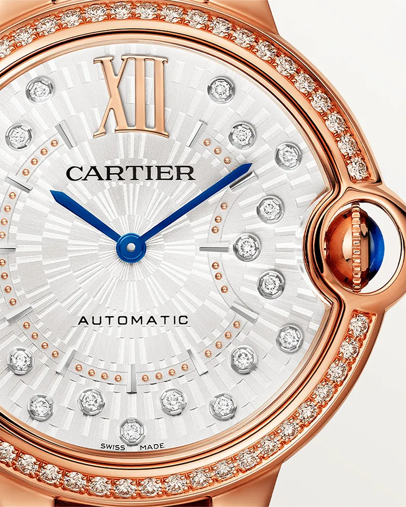 BALLON BLEU DE CARTIER, 36 MM, ROSE GOLD, DIAMONDS