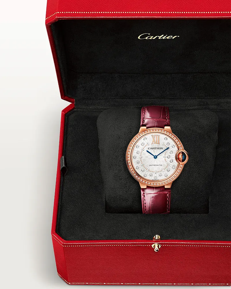 BALLON BLEU DE CARTIER, 36 MM, ROSE GOLD, DIAMONDS