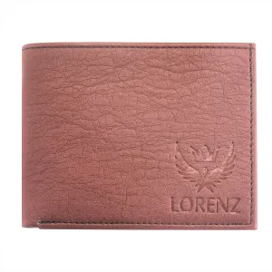 Bi-Fold Basic Texture Leather Brown Wallet for Men & Boys