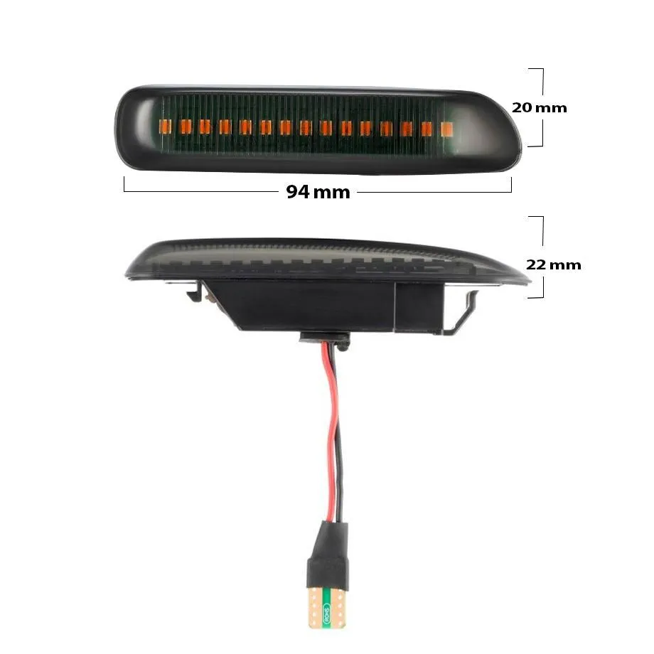 BM E46 3-Series (97-06) Smoked LED Sequential Side Indicator Markers