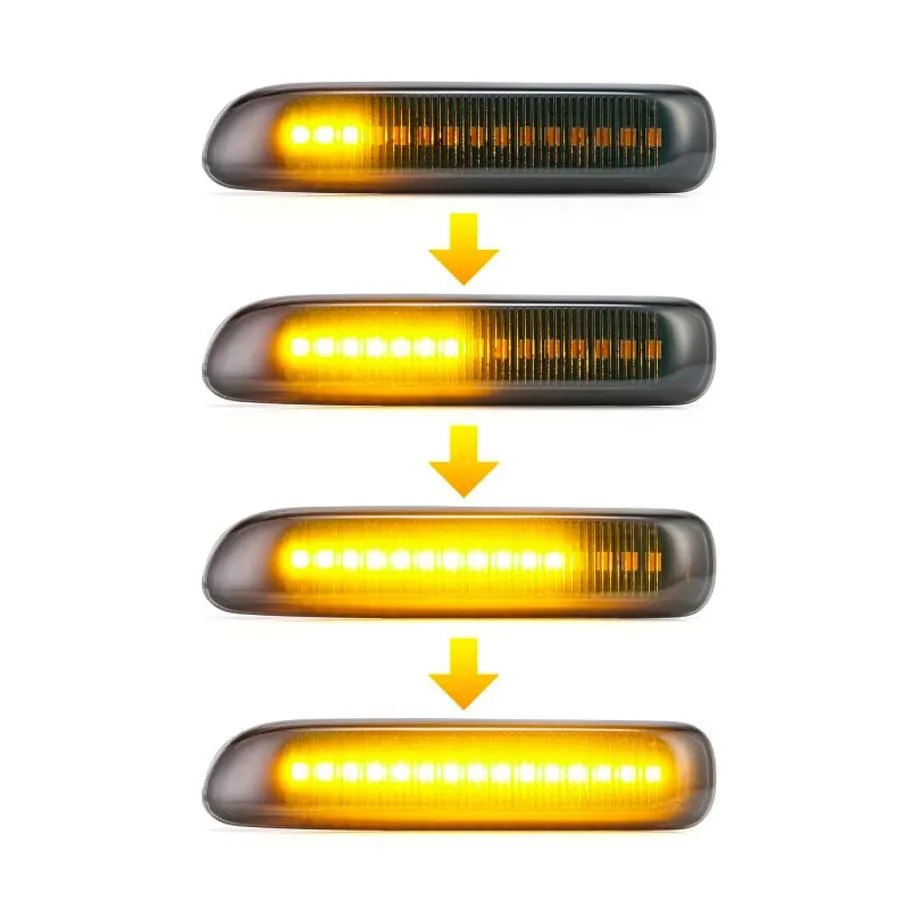 BM E46 3-Series (97-06) Smoked LED Sequential Side Indicator Markers