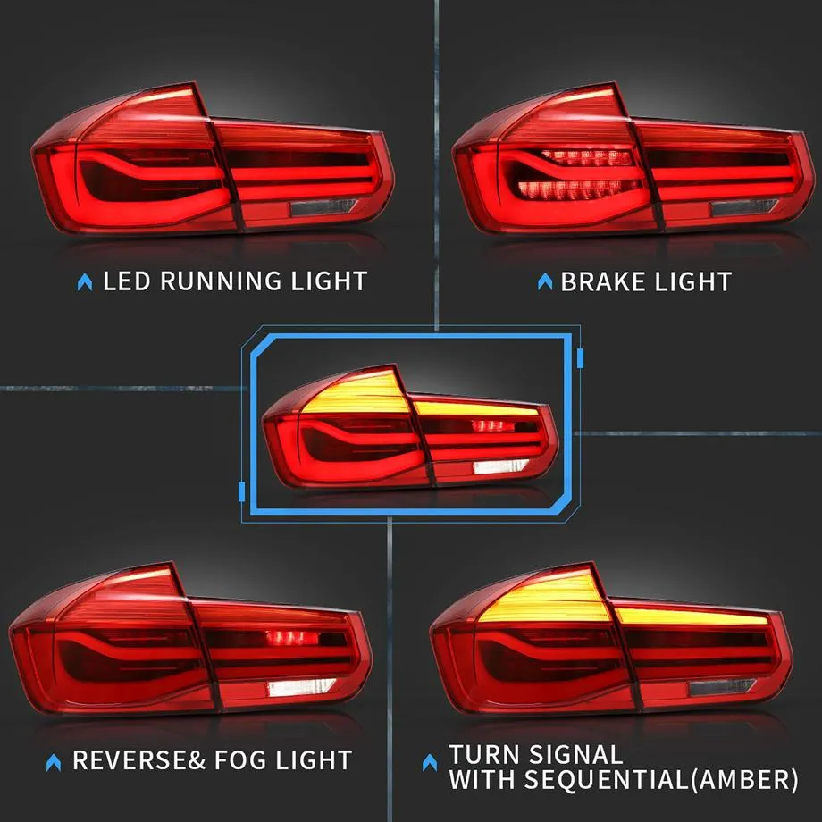 BM F30 3-Series LED Sequential Bar Style Taillights (12-18)