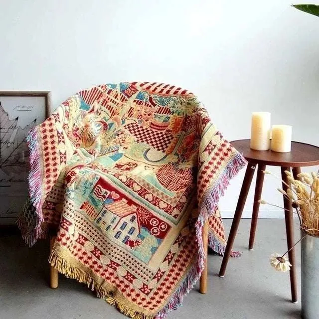 Boho Chic Cotton Blanket