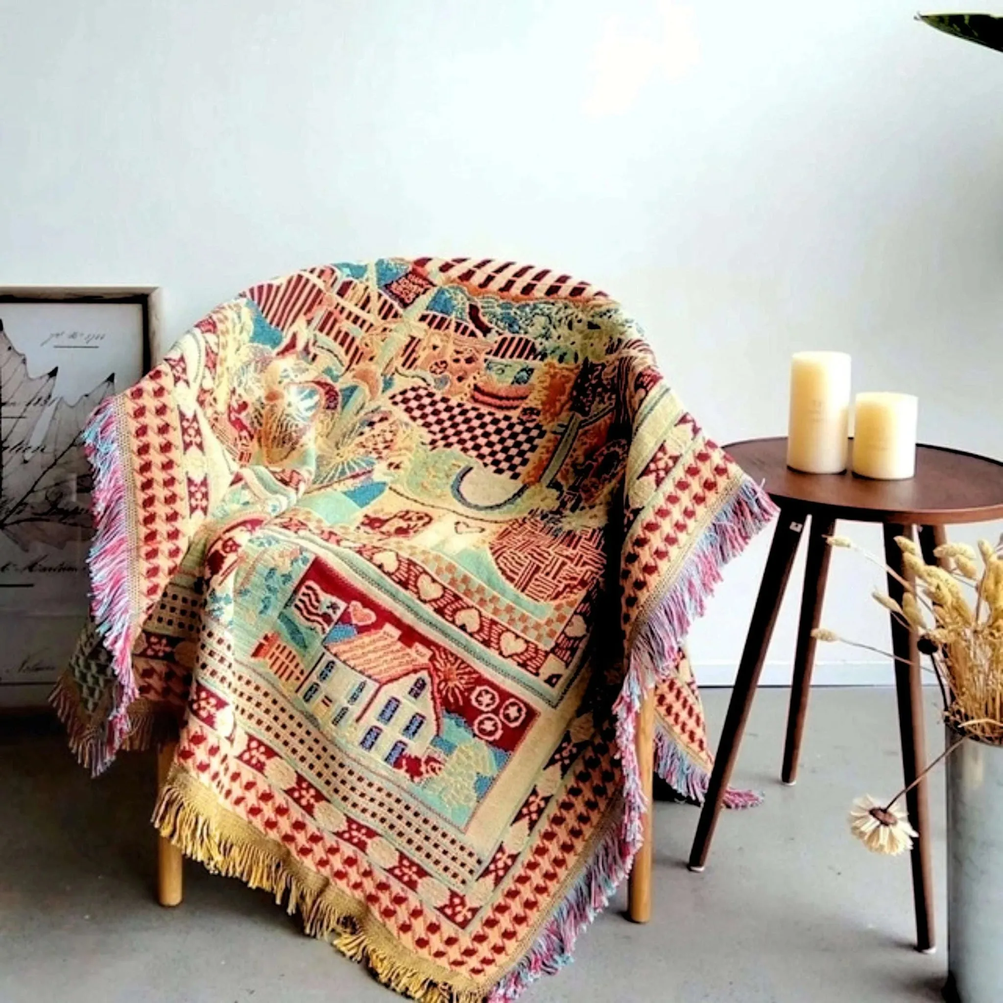 Boho Chic Cotton Blanket