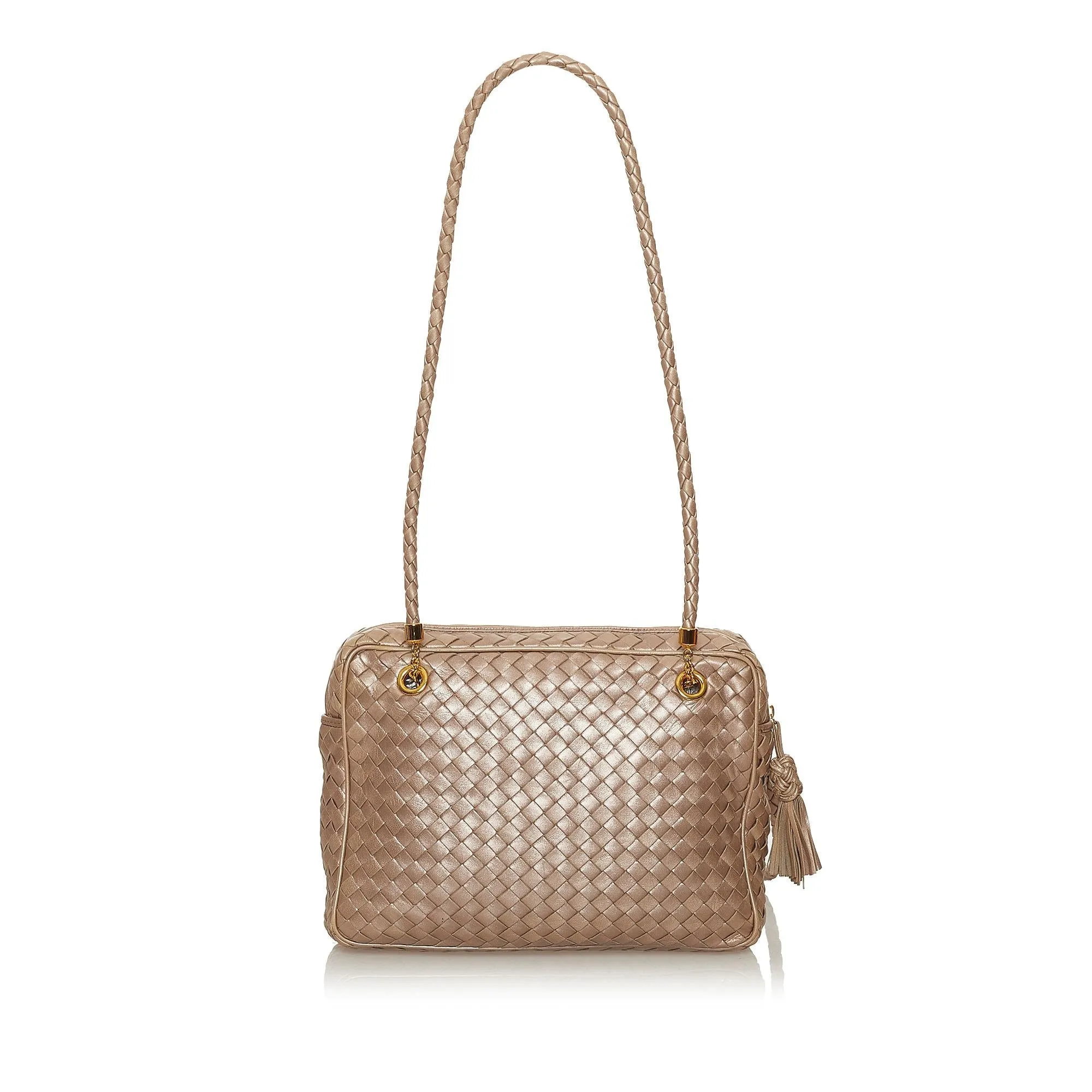 Bottega Veneta Intrecciato Leather Shoulder Bag (SHG-28747)