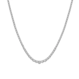 Brilliant Claw Tennis Necklace with 1.00ct of Laboratory Grown Diamonds in Mirage Sterling Silver and Platinum