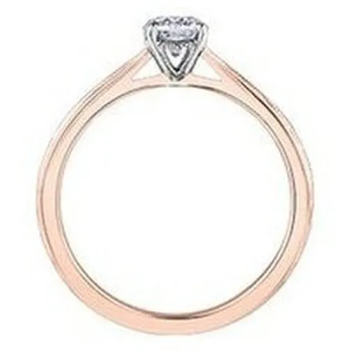 Brilliant cut solitaire with beaded detail band .40ct