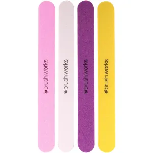 Brushworks Coloured Nail Files Pack of 4