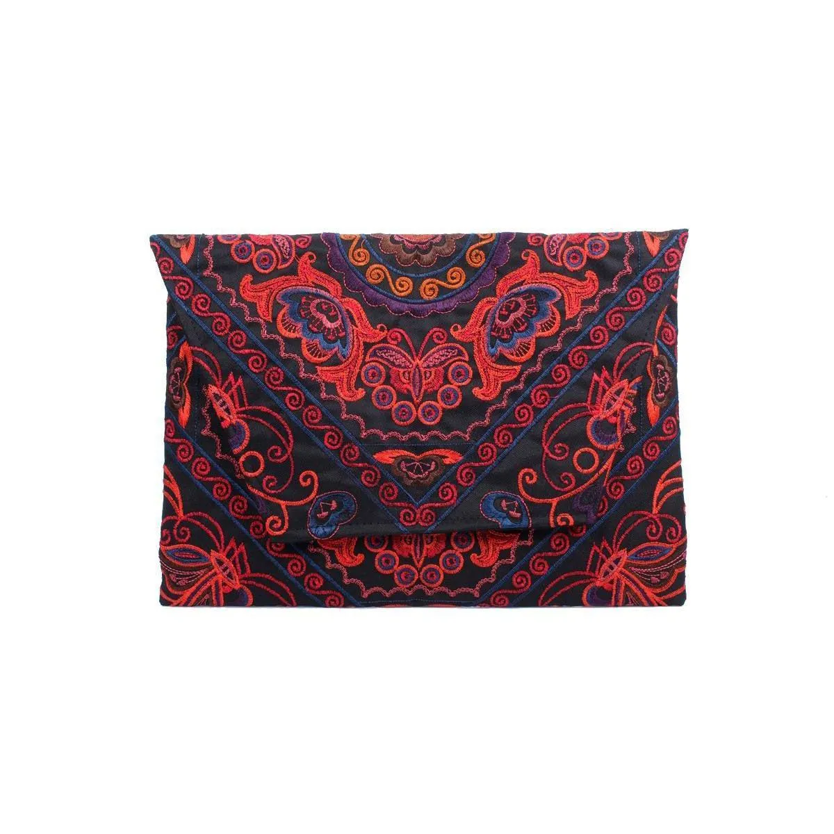 BUNDLE: Butterfly Red Boho Clutch Bag 5 Pieces - Thailand