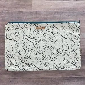 Calligraphy XL Zipper Bag