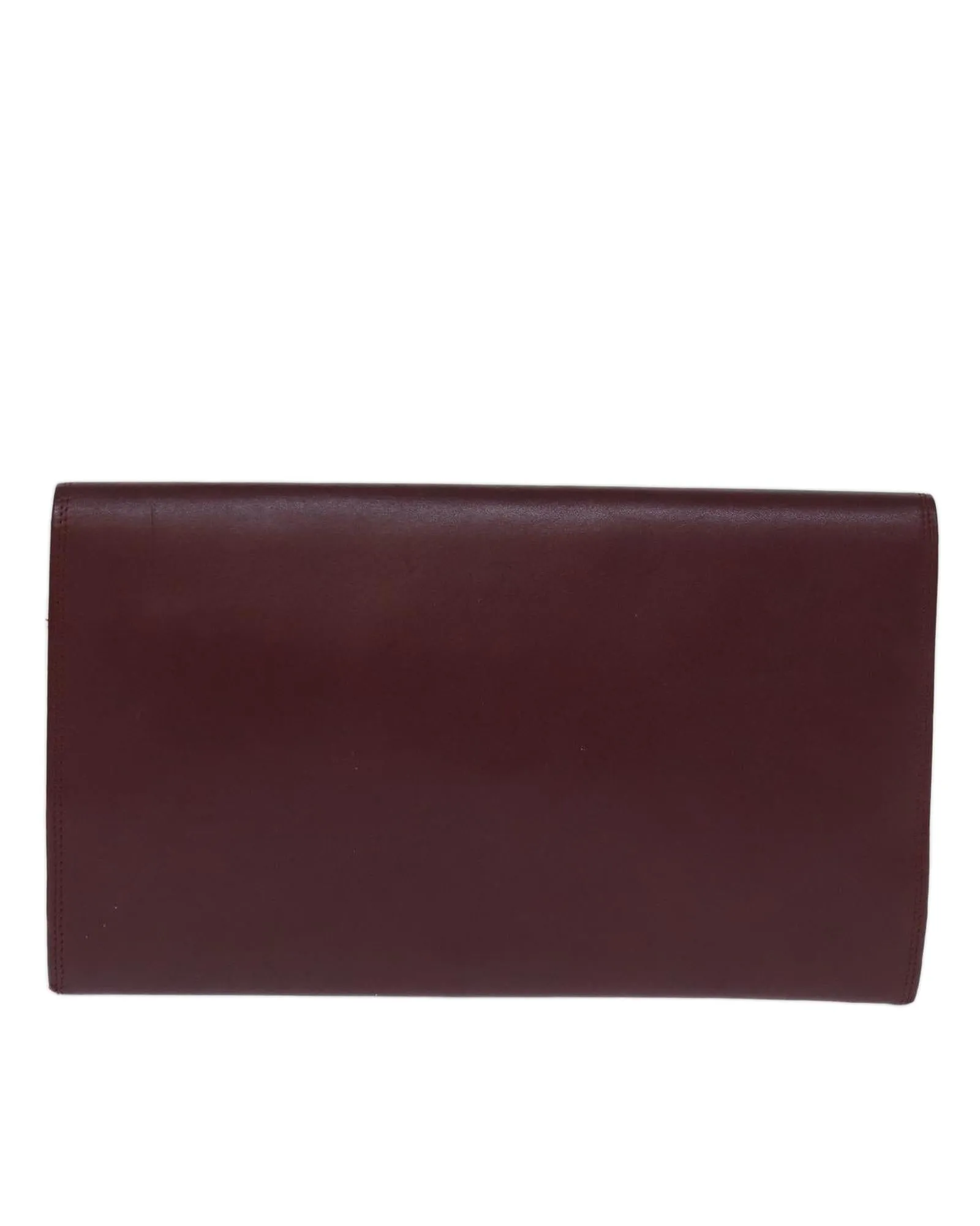 Cartier Must de Cartier Leather Clutch Burgundy