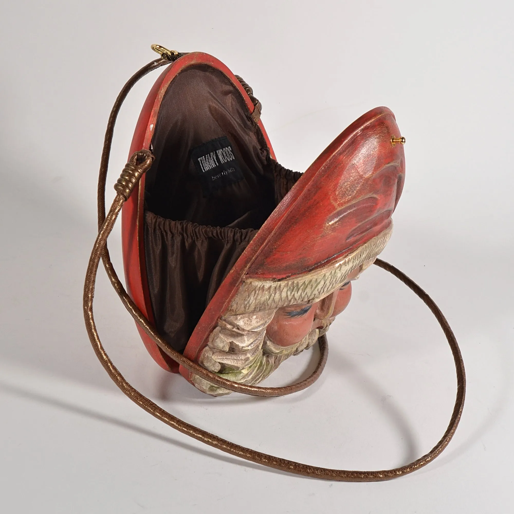 Carved Wood Santa Claus Handbag by Timmy Woods