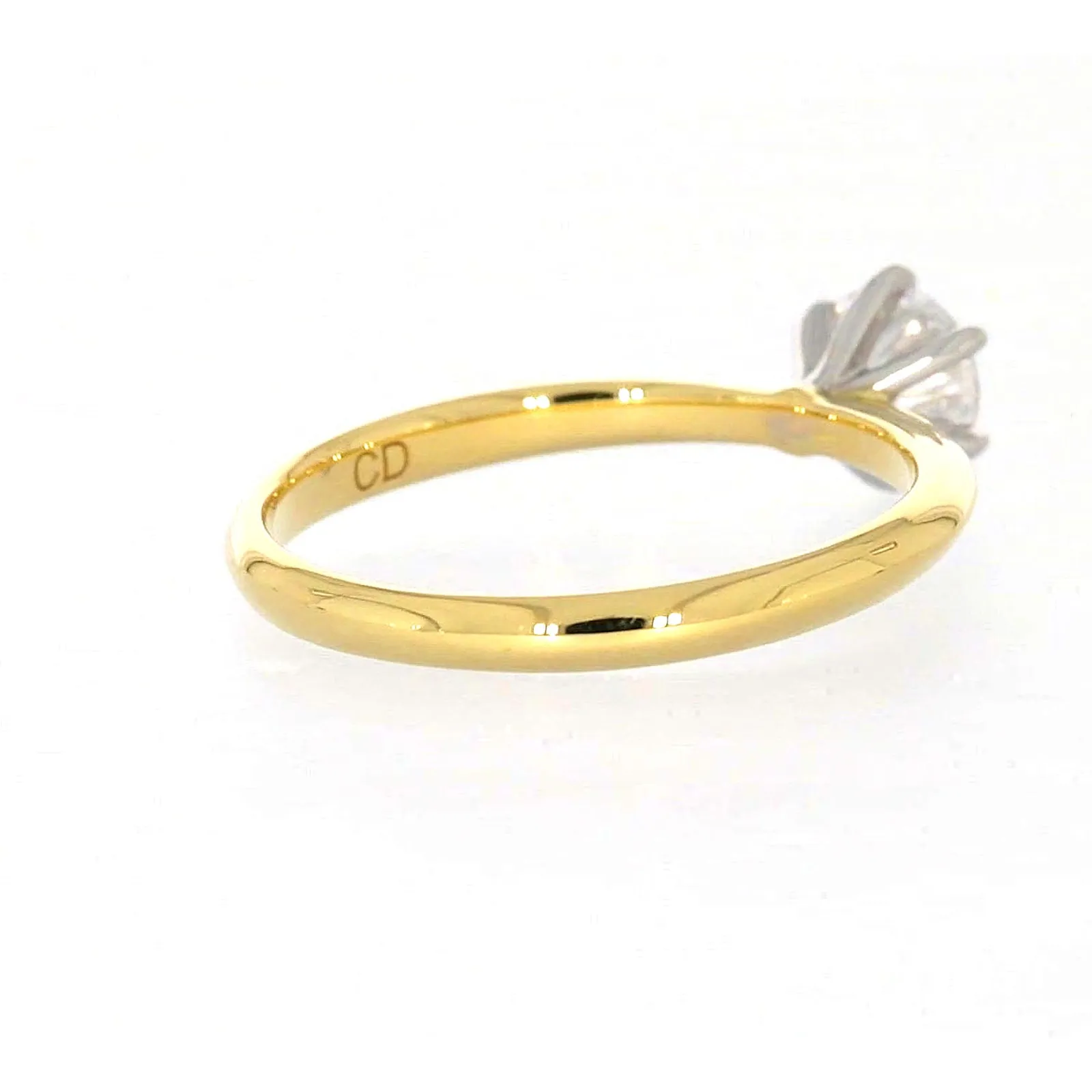 Celebration 18ct Yellow Gold Round Brilliant Cut 1/2 Carat tw of Certified Lab Grown Diamonds Ring