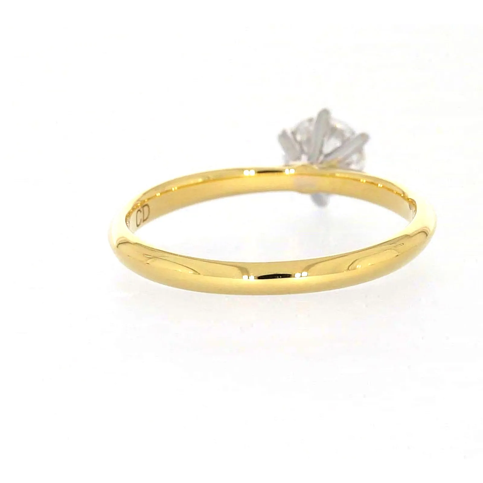 Celebration 18ct Yellow Gold Round Brilliant Cut 1/2 Carat tw of Certified Lab Grown Diamonds Ring