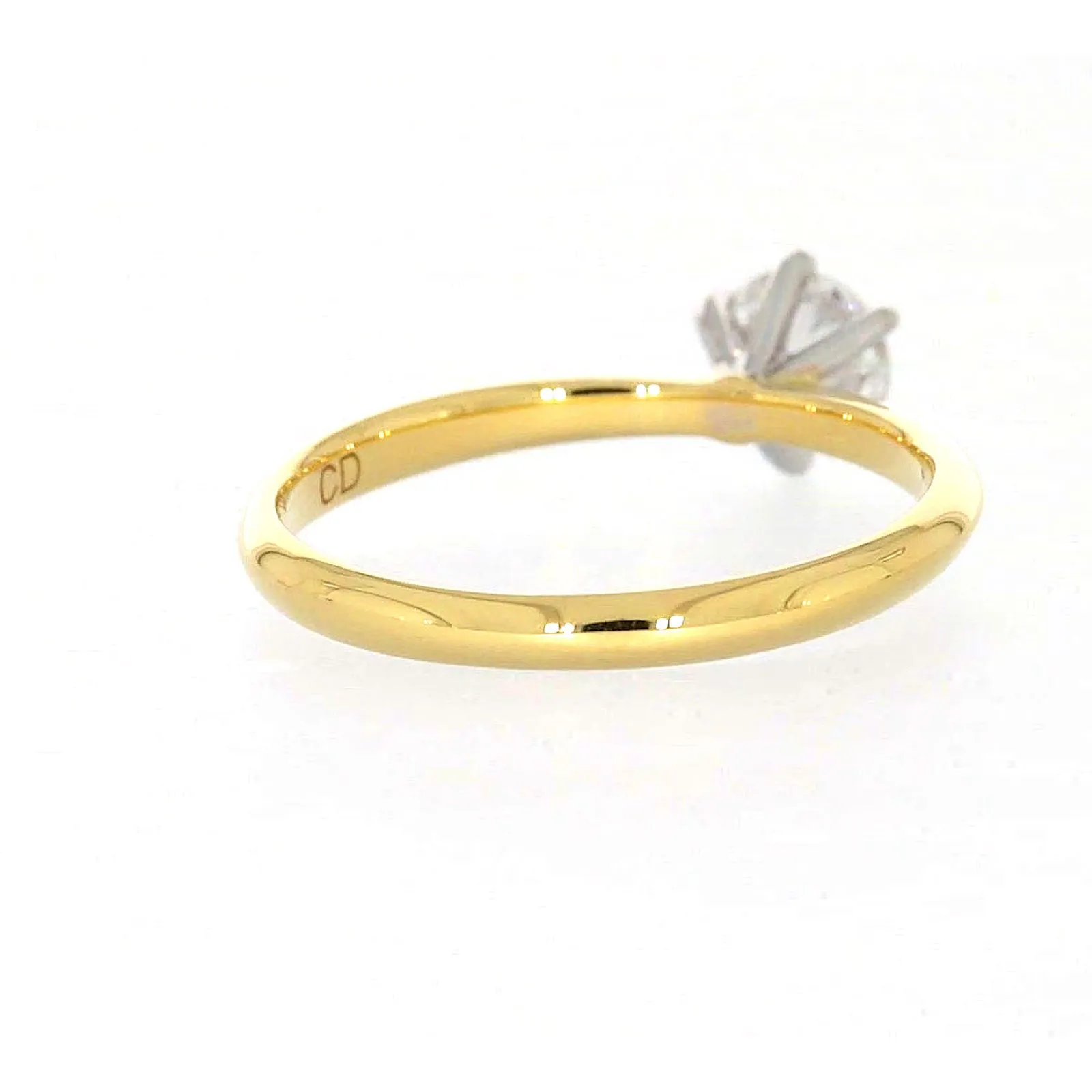 Celebration 18ct Yellow Gold Round Brilliant Cut 1/2 Carat tw of Certified Lab Grown Diamonds Ring