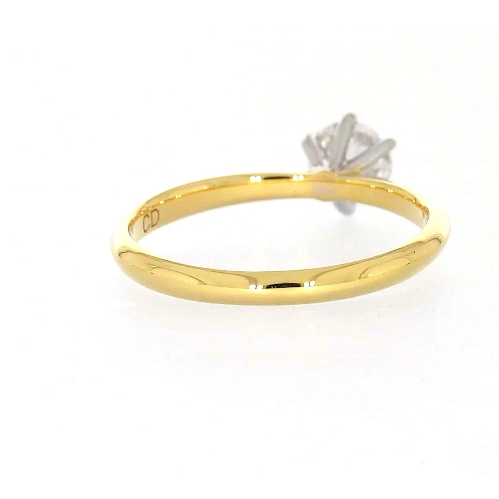 Celebration 18ct Yellow Gold Round Brilliant Cut 1/2 Carat tw of Certified Lab Grown Diamonds Ring