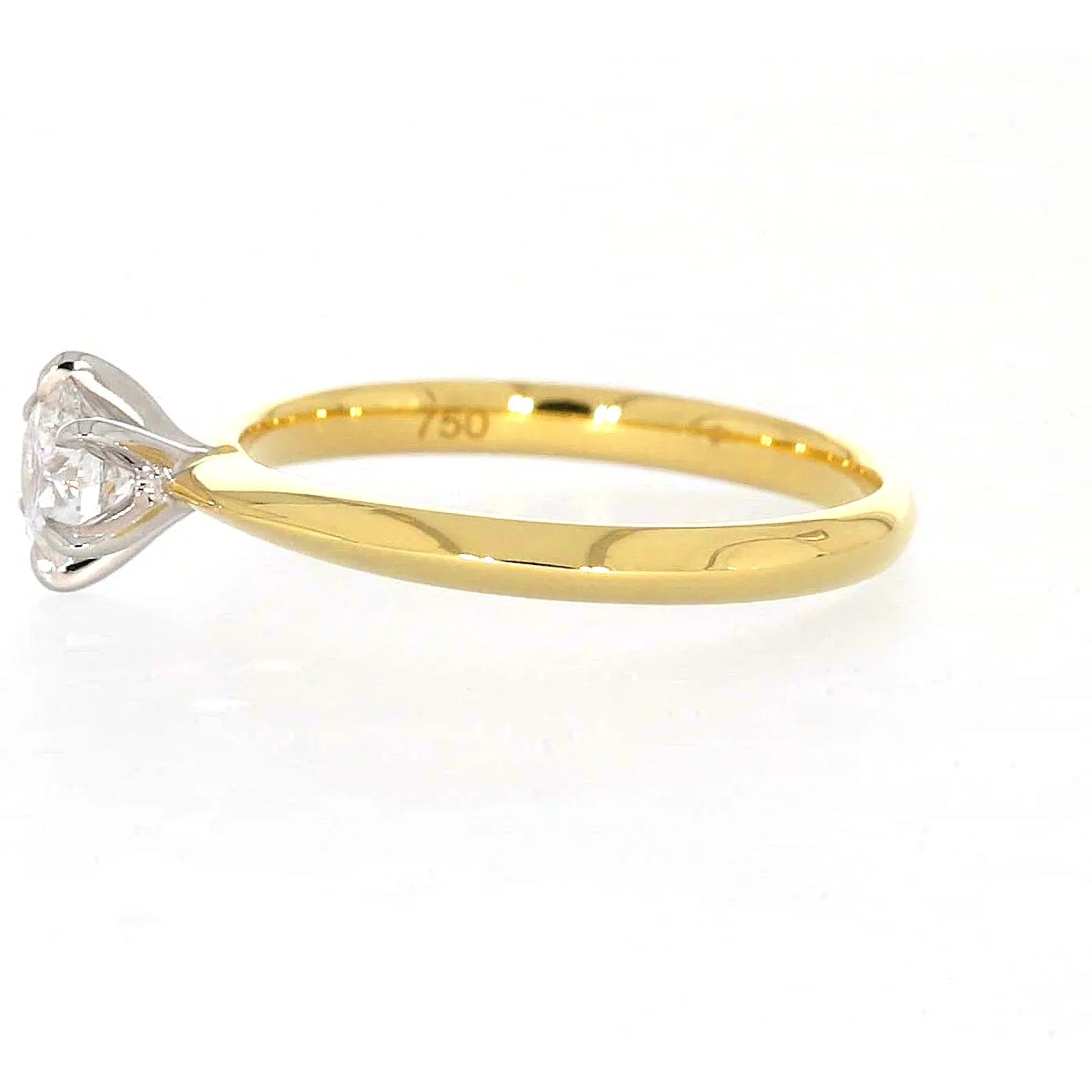 Celebration 18ct Yellow Gold Round Brilliant Cut 1/2 Carat tw of Certified Lab Grown Diamonds Ring