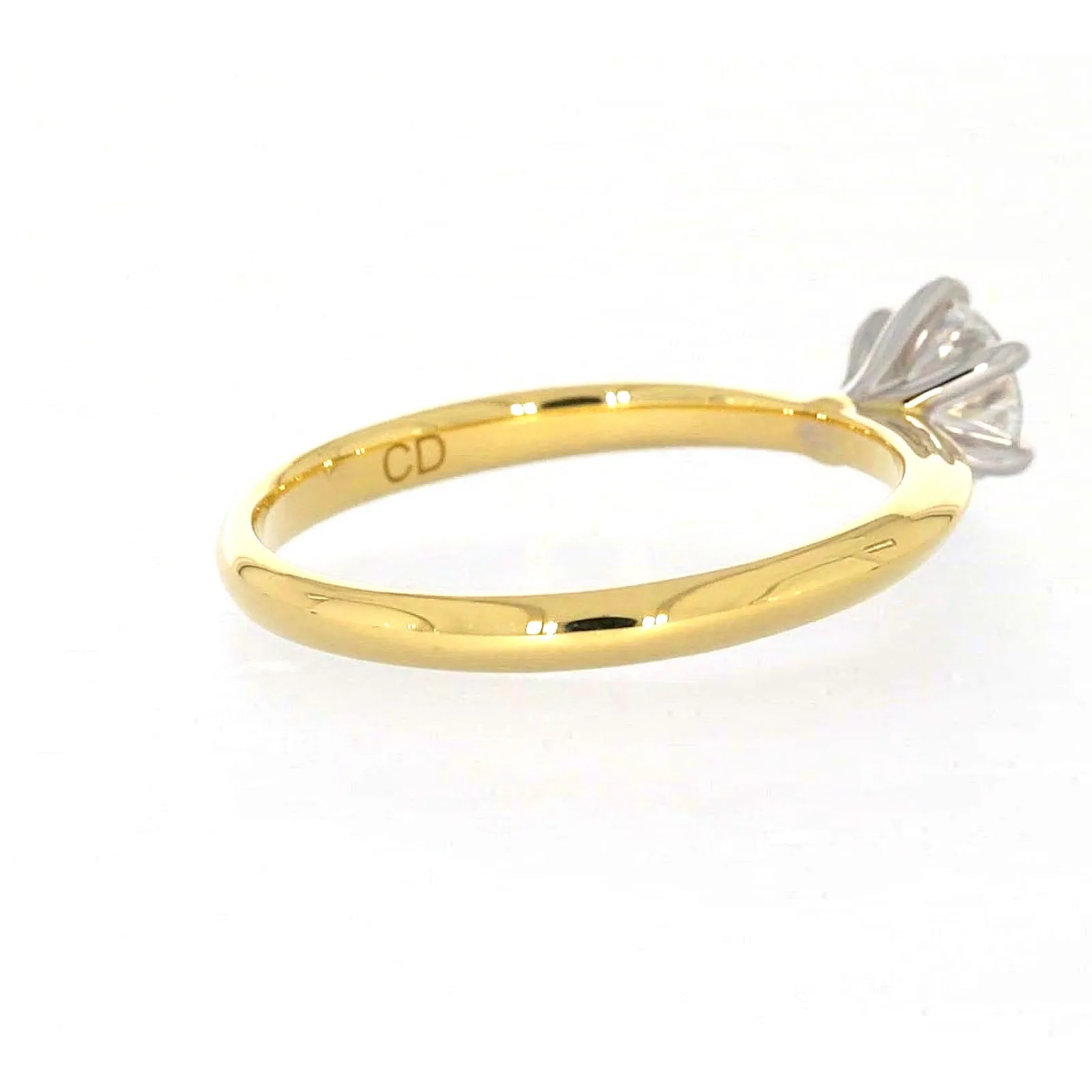 Celebration 18ct Yellow Gold Round Brilliant Cut 1/2 Carat tw of Certified Lab Grown Diamonds Ring