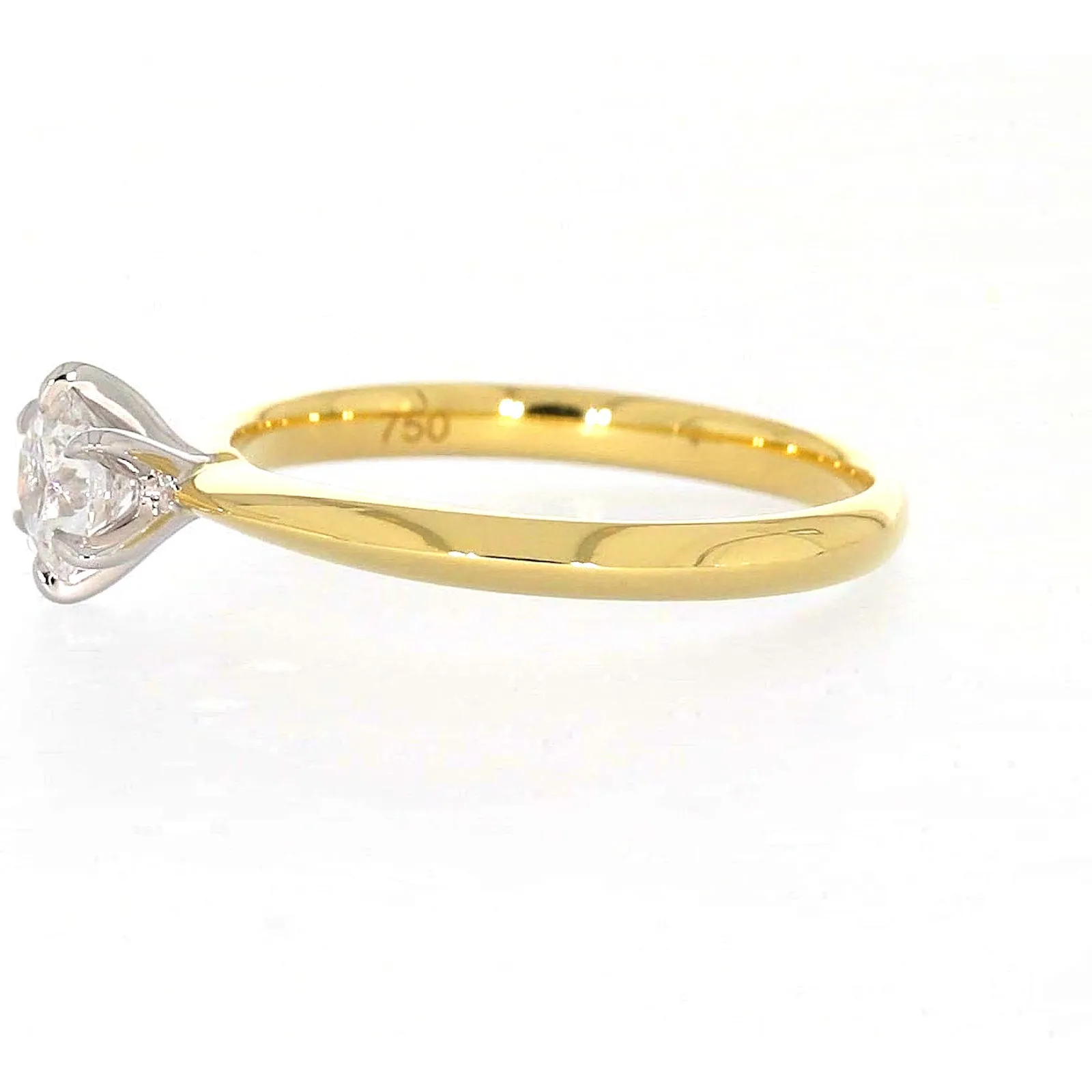 Celebration 18ct Yellow Gold Round Brilliant Cut 1/2 Carat tw of Certified Lab Grown Diamonds Ring