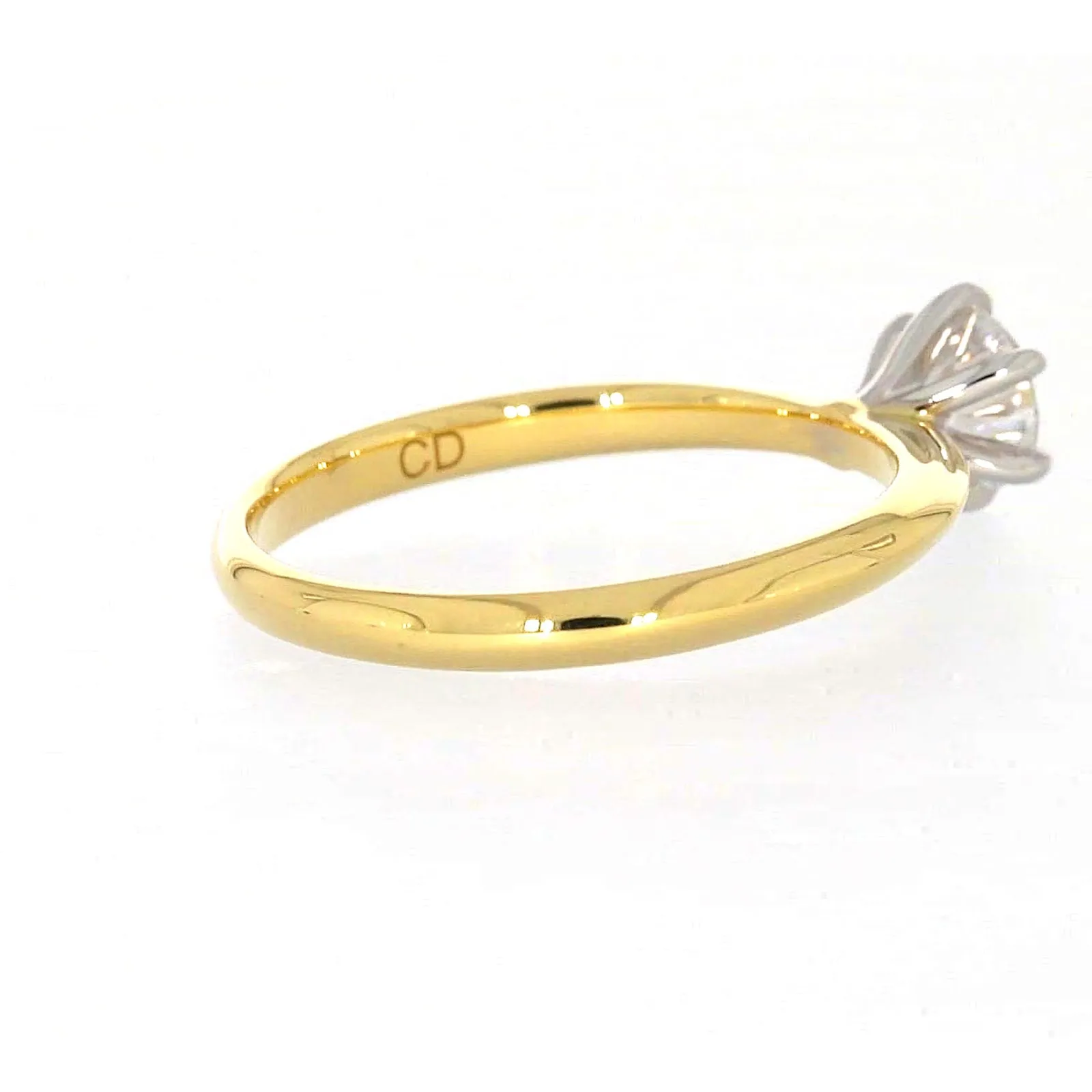 Celebration 18ct Yellow Gold Round Brilliant Cut 1/2 Carat tw of Certified Lab Grown Diamonds Ring