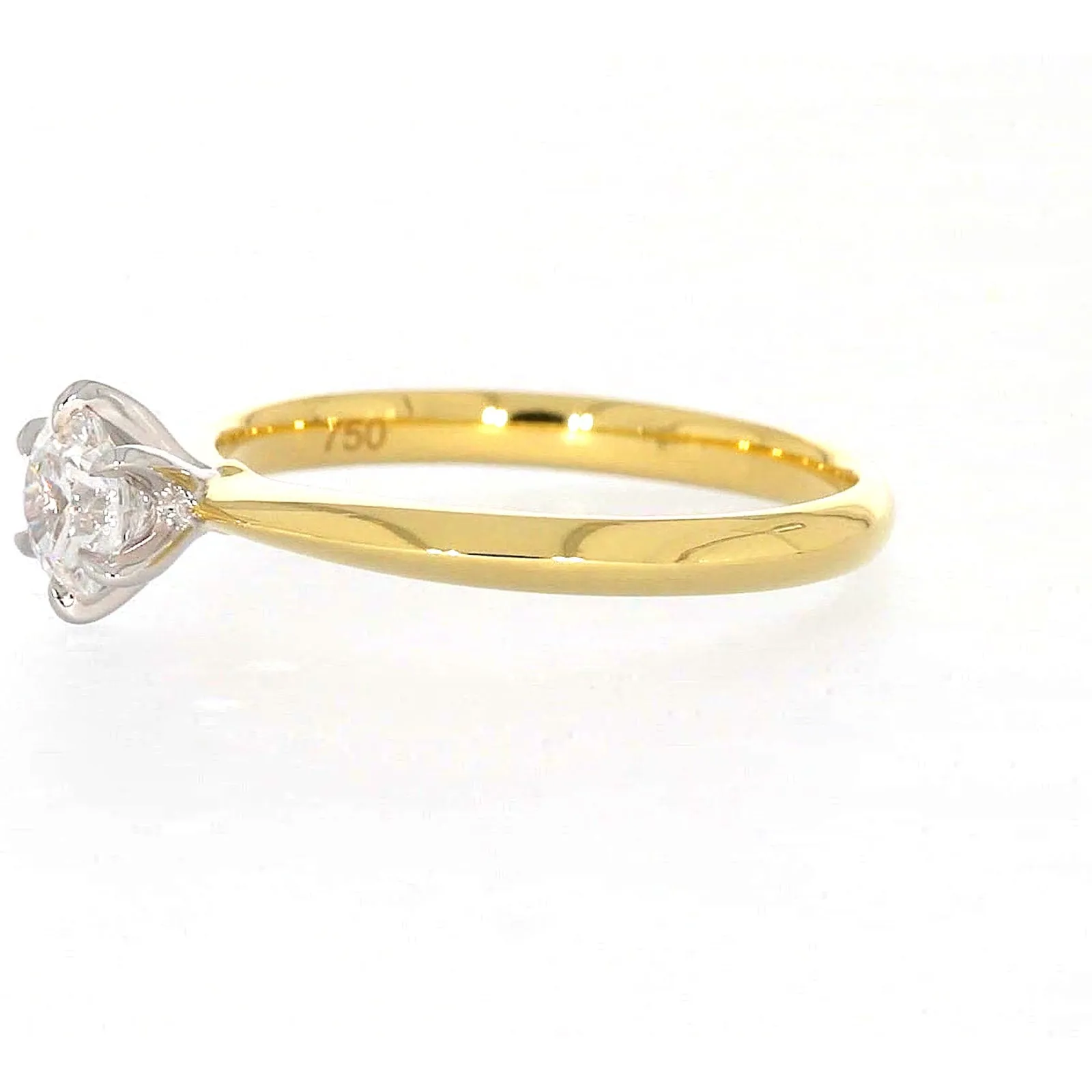 Celebration 18ct Yellow Gold Round Brilliant Cut 1/2 Carat tw of Certified Lab Grown Diamonds Ring