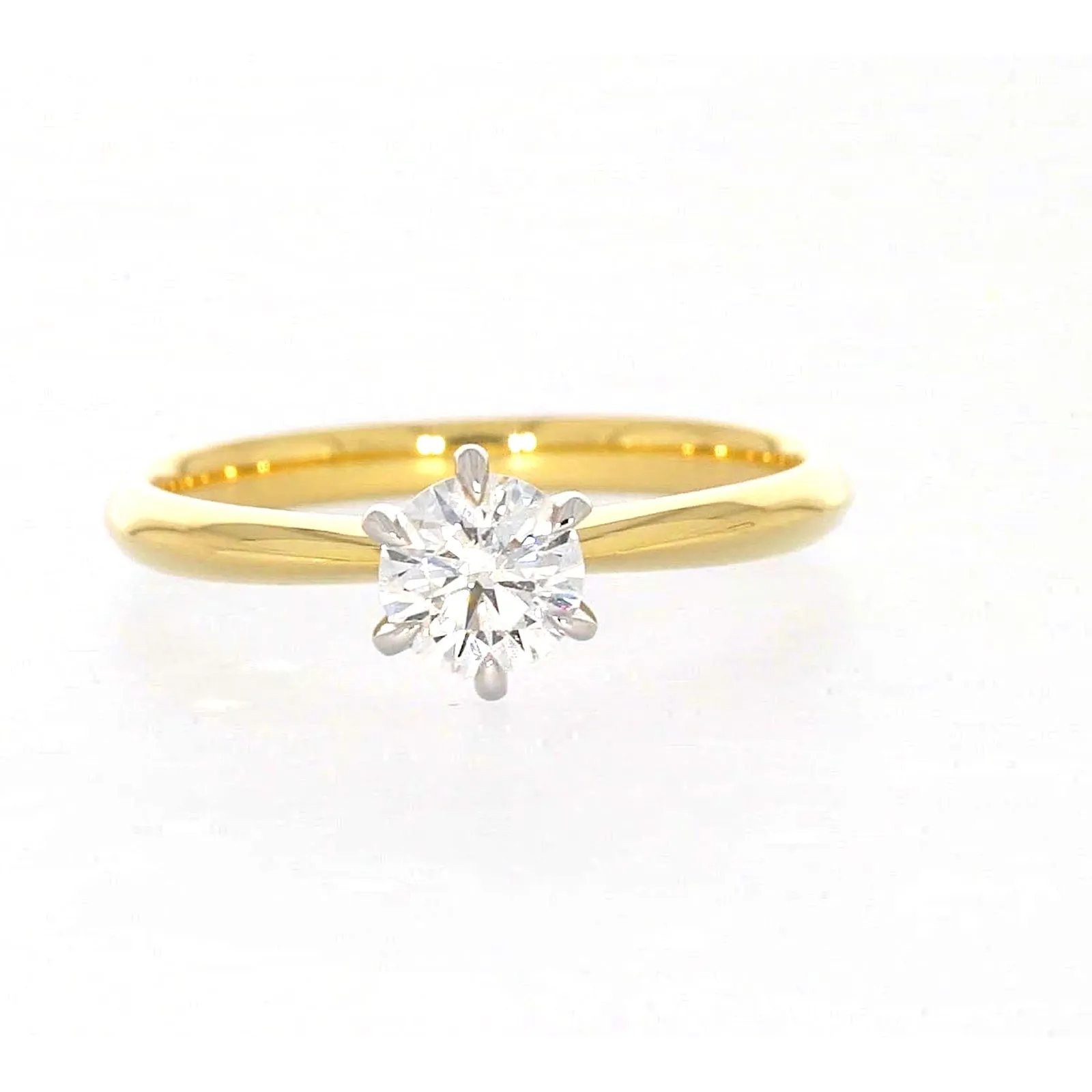 Celebration 18ct Yellow Gold Round Brilliant Cut 1/2 Carat tw of Certified Lab Grown Diamonds Ring