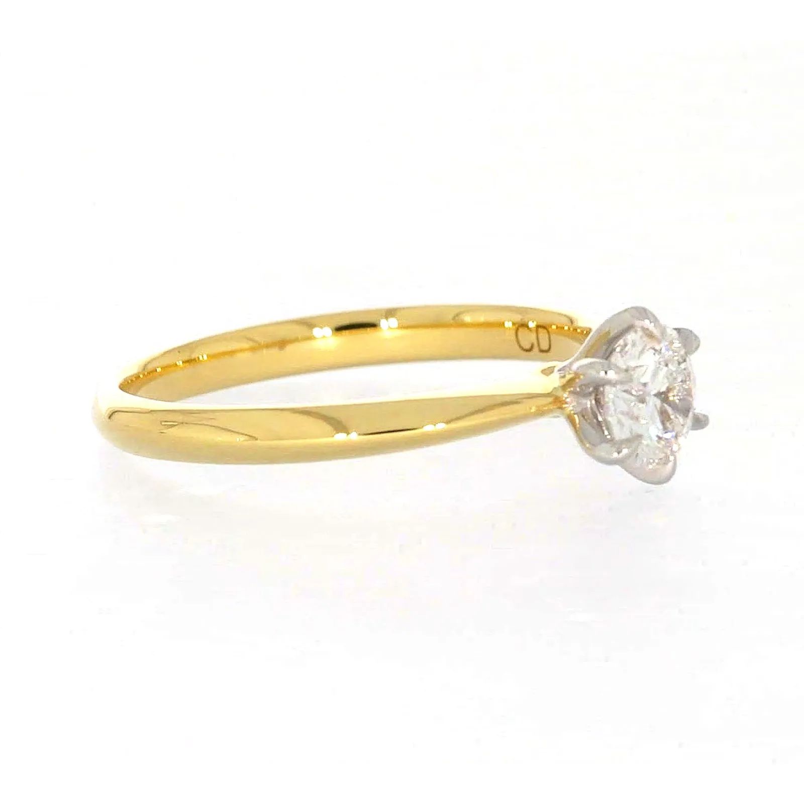 Celebration 18ct Yellow Gold Round Brilliant Cut 1/2 Carat tw of Certified Lab Grown Diamonds Ring