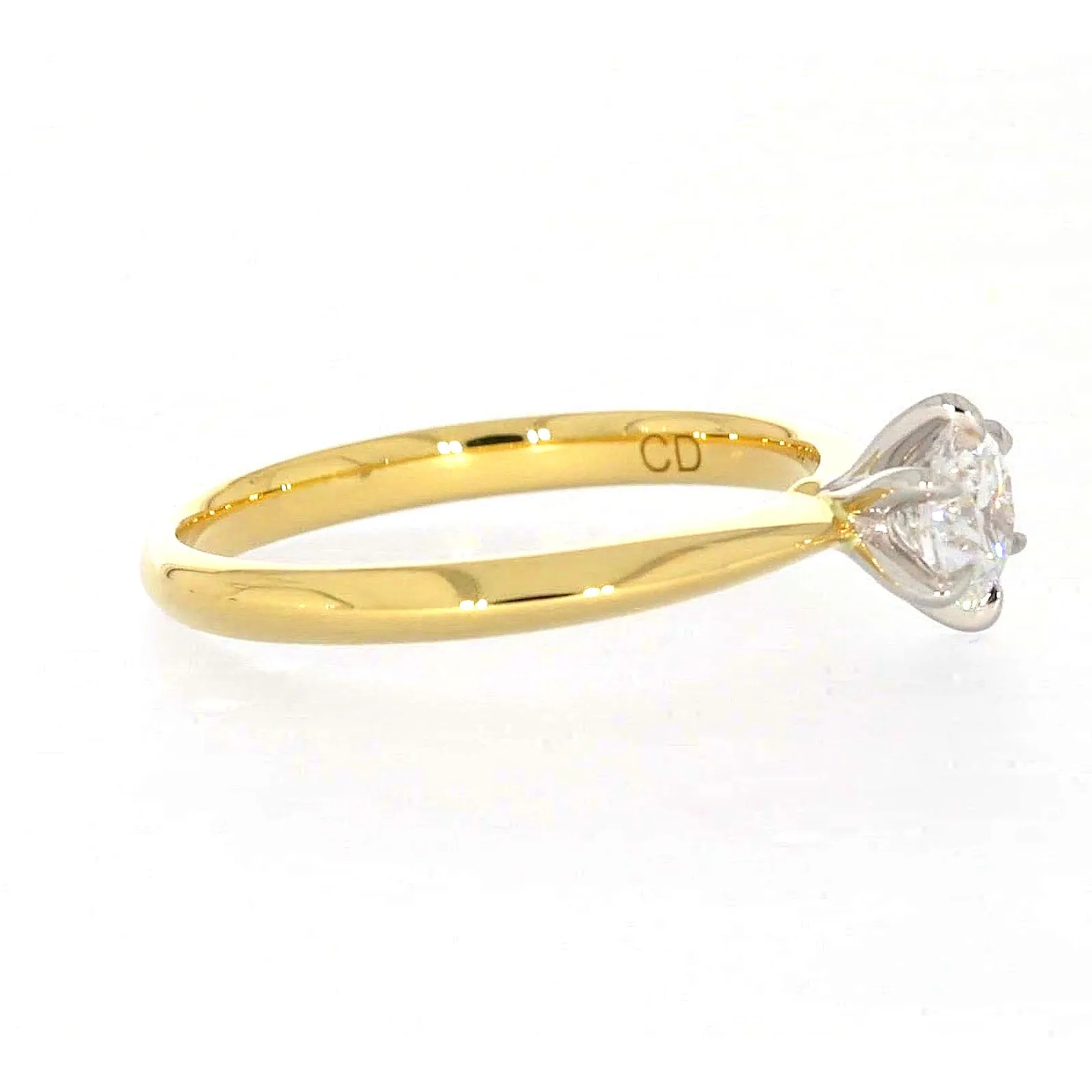 Celebration 18ct Yellow Gold Round Brilliant Cut 1/2 Carat tw of Certified Lab Grown Diamonds Ring