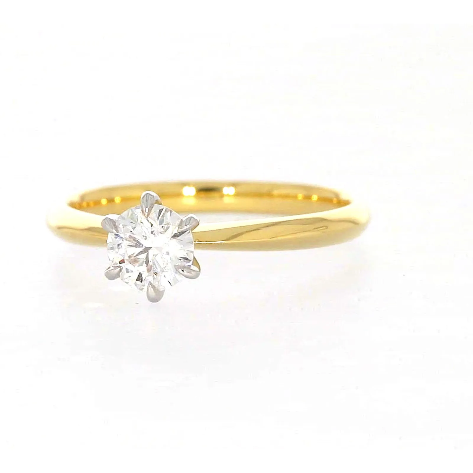 Celebration 18ct Yellow Gold Round Brilliant Cut 1/2 Carat tw of Certified Lab Grown Diamonds Ring