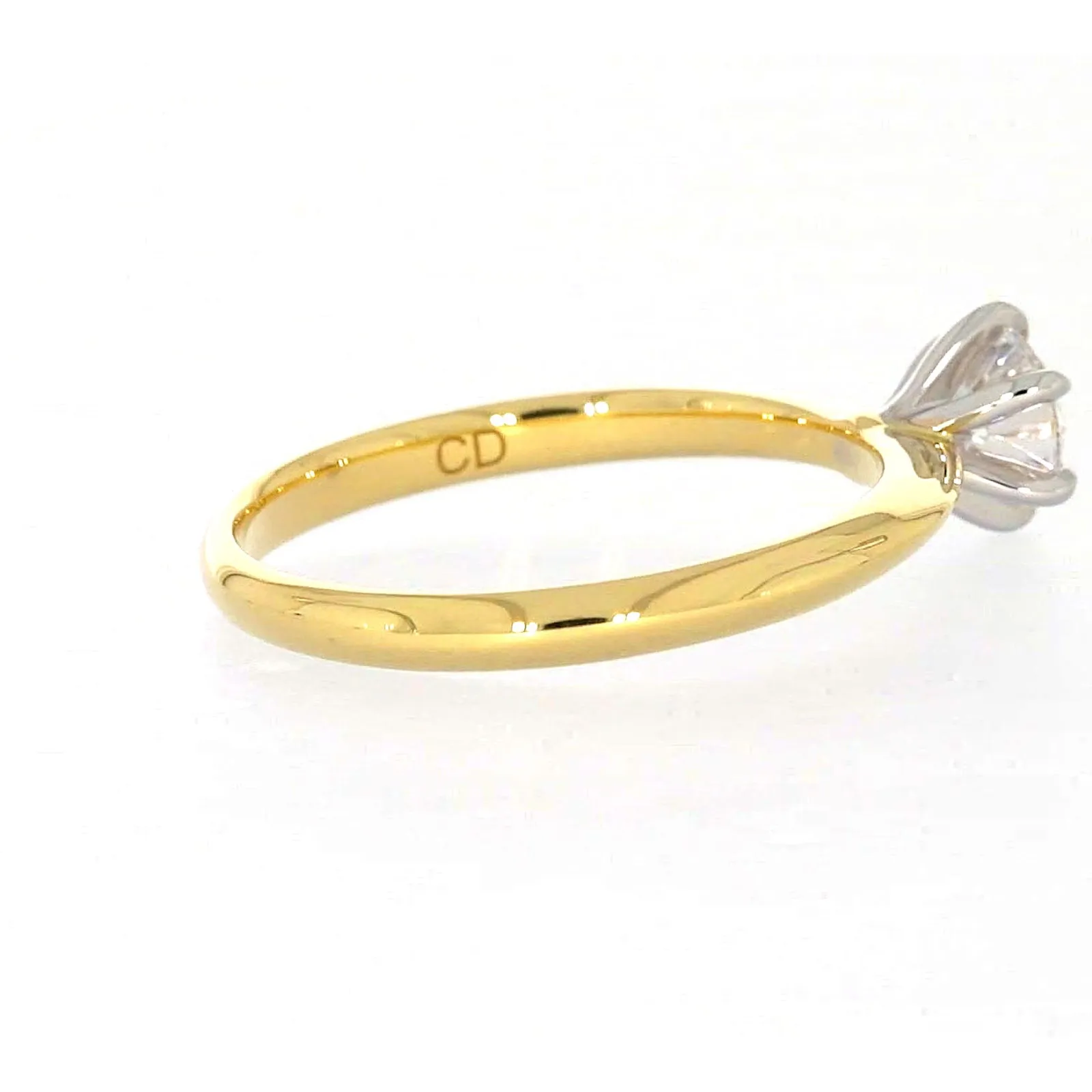 Celebration 18ct Yellow Gold Round Brilliant Cut 1/2 Carat tw of Certified Lab Grown Diamonds Ring