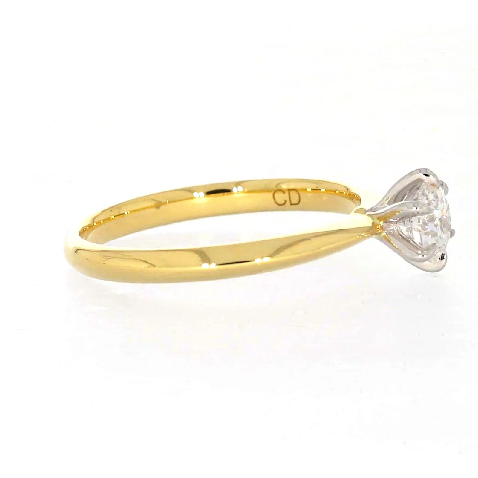 Celebration 18ct Yellow Gold Round Brilliant Cut 1/2 Carat tw of Certified Lab Grown Diamonds Ring