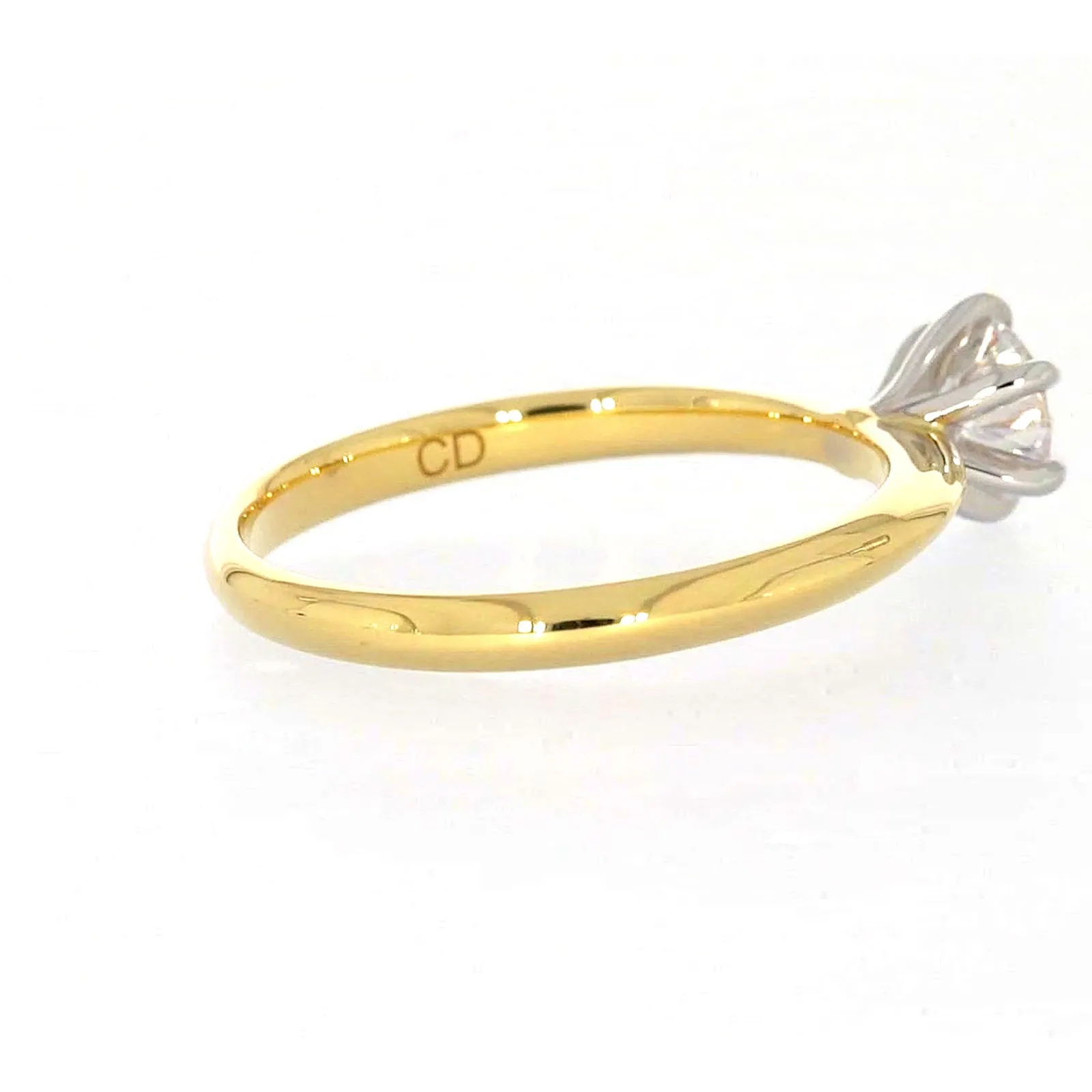 Celebration 18ct Yellow Gold Round Brilliant Cut 1/2 Carat tw of Certified Lab Grown Diamonds Ring