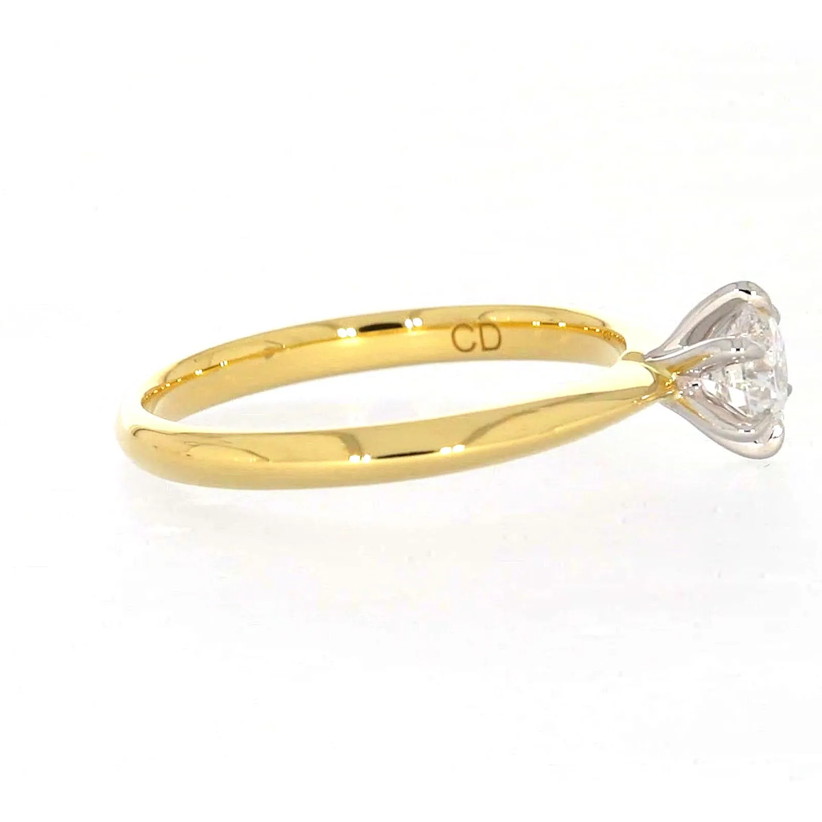 Celebration 18ct Yellow Gold Round Brilliant Cut 1/2 Carat tw of Certified Lab Grown Diamonds Ring